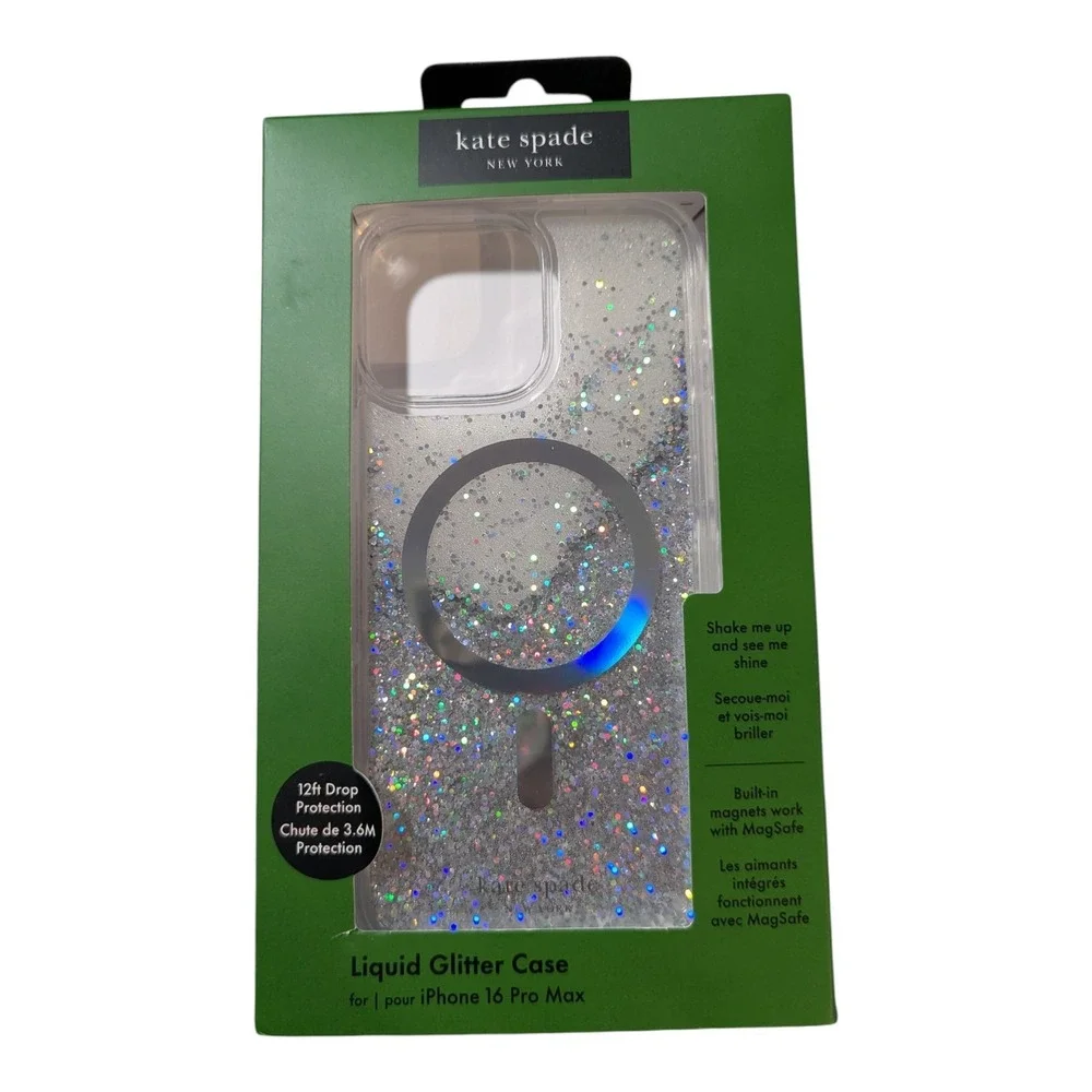 K1-S Kate Spade‎ Liquid Glitter Case w Magsafe  iPhone 16 Pro Max Iridescent ⬇️